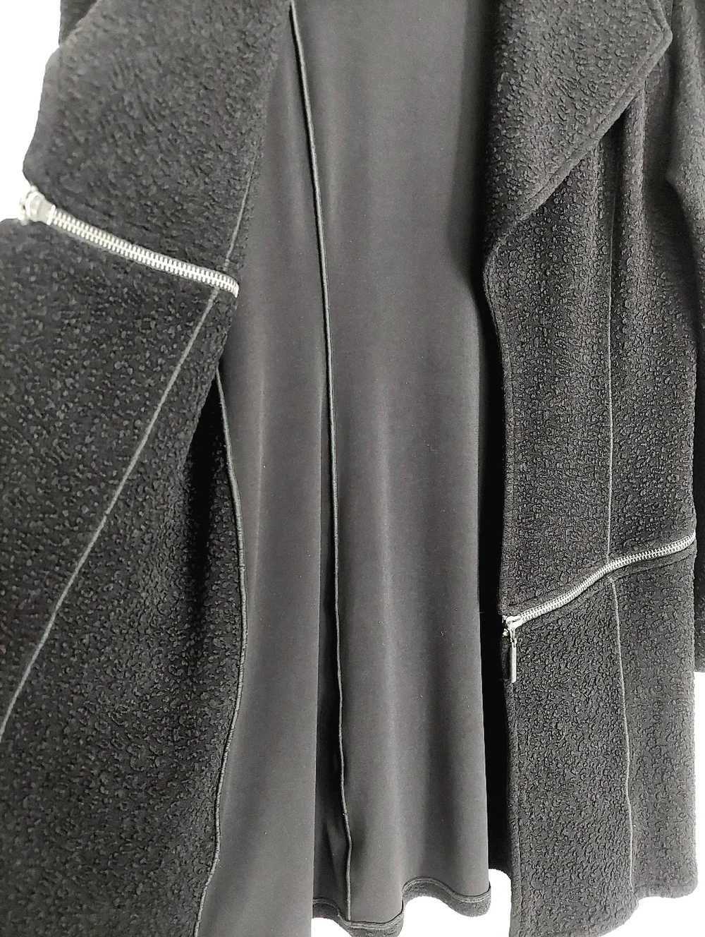 Eva Varro Barcelona Pebble Textured Knit Jacket in Black Size L - Picture 7 of 14